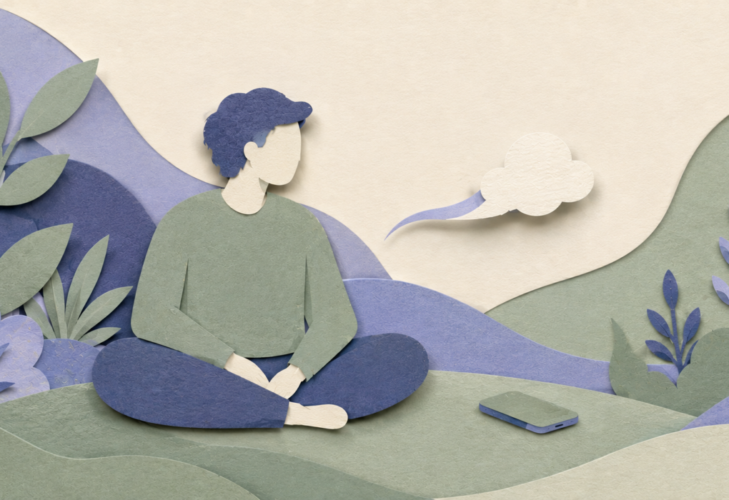 Illustration representing the subtle signs of needing a digital detox, beyond just screen time numbers